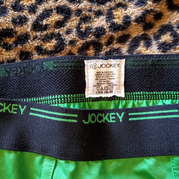 Jockey Men's boxer briefs 2 pieces,1 black and 1 green, size large - Picture 5 of 5